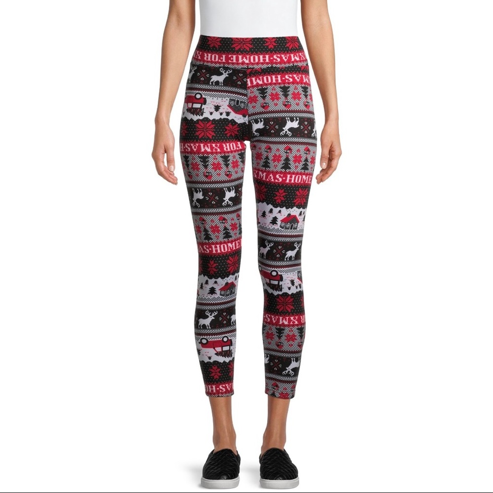 Fun Fair Isle Christmas Leggings NWT Sz XXL